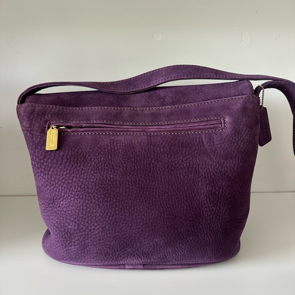 Vintage Coach Sonoma Purple  4949 Suede Nubuck Crossbody hangtag 90s Y2K